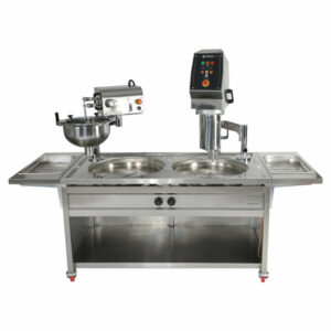 آلة بلح الشام واللقيمات مع قلايتين غاز