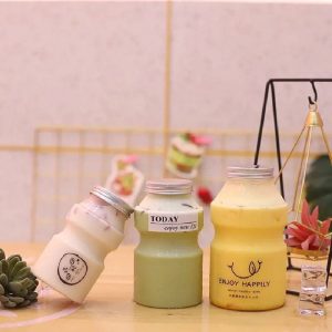 علب كانز بلاستيك شفافة مع غطاء 300 مل