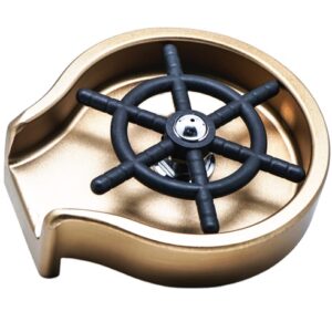 شطاف زجاج للأحواض ذهبي