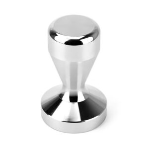 مكبس قهوة فضي لامع