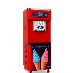 ماكينة ايس كريم جولدن ايس حمراء بشاشة