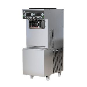 ماكينة ايس كريم بشاشتين مع مضخة إنتاجية 60 لتر في الساعة