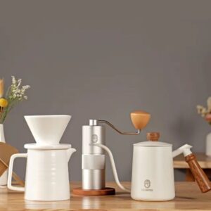مجموعة تحضير القهوة المقطرة V60 أبيض