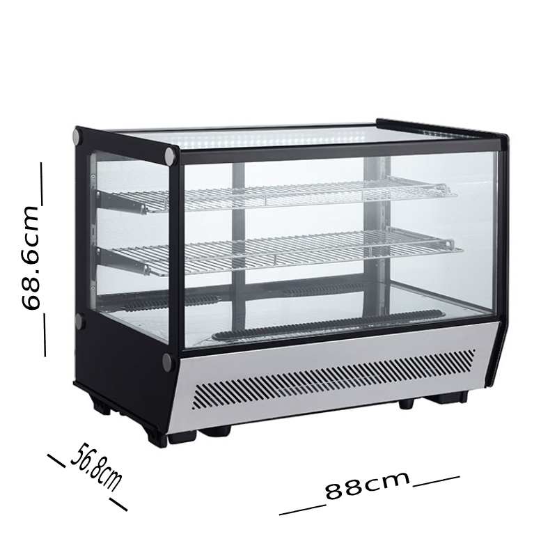 ثلاجة عرض حلويات فوق الطاولة