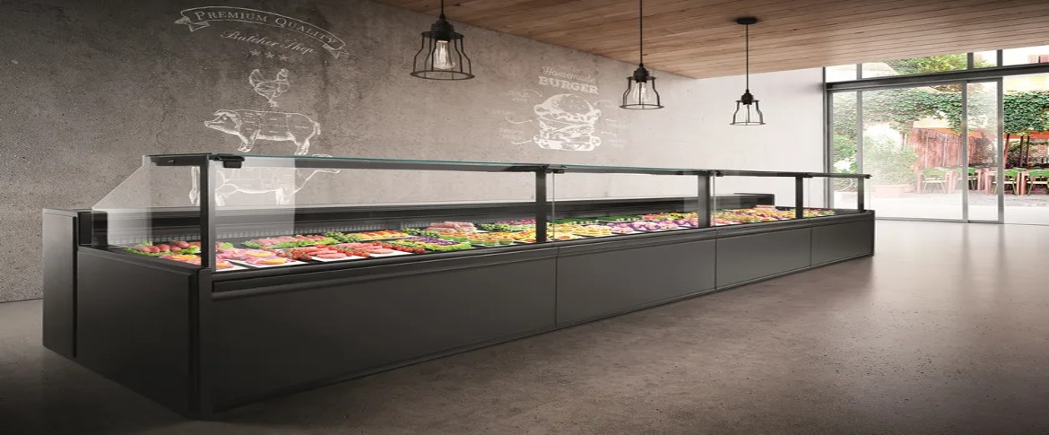 ثلاجات عرض مطاعم للسلطة والكيك والمشروبات