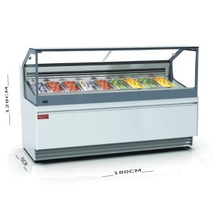 ثلاجة عرض ايس كريم 9 أطباق