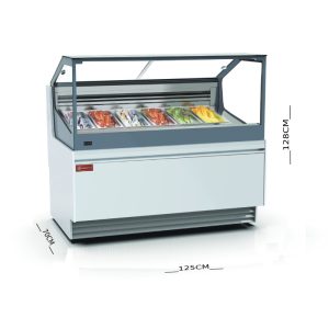 ثلاجة عرض ايس كريم 6 أطباق