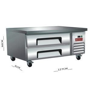 ثلاجة ستيل 2 درج 1.27 متر