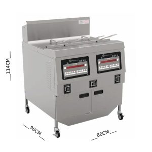 قلاية كهرباء ديجيتال مزدوجة مفتوحة 40*2لتر (مع فلتر تنقية الزيت)