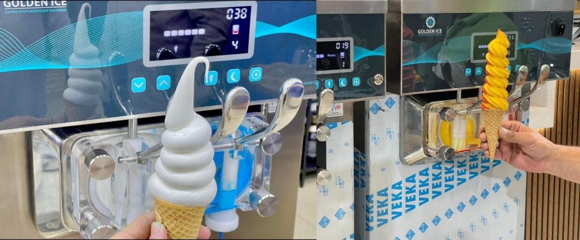 اسعار الات الايسكريم الجديدة 2024 في جولدن آيس