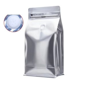 كيس تعبئة فضي سعة ربع كيلو مع سحاب وفلتر