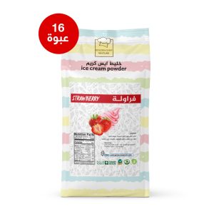 16 عبوة خليط ايس كريم نكهة الفراولة جولدن شيف