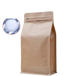 كيس تعبئة كرافت المونيوم مع سحاب وفلتر سعة نصف كيلو