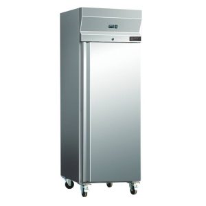 ثلاجة ستيل رأسية باب واحد سعة 537 لتر