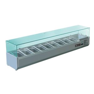 ثلاجة سلطة 9 حوض ستانلس ستيل 2 متر