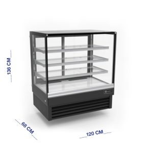 ثلاجة عرض حلويات رأسية 120 سم
