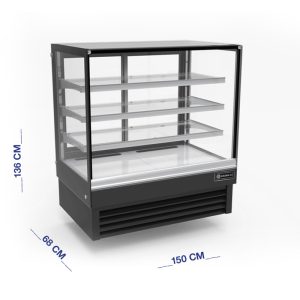 ثلاجة عرض حلويات رأسية 150 سم