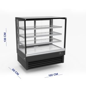 ثلاجة عرض حلويات رأسية 180 سم