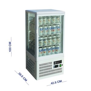 ثلاجة عرض المشروبات علي طاولة 78 لتر