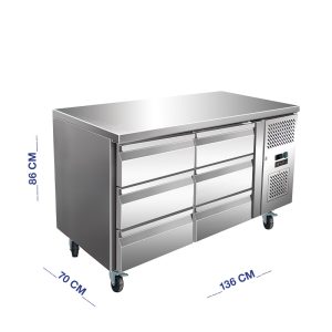 ثلاجة تحت الطاولة مقاس 136 سم