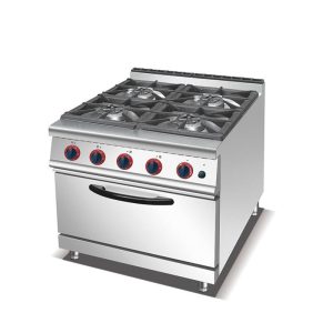 موقد 4 شعلة غاز مع فرن سفلي