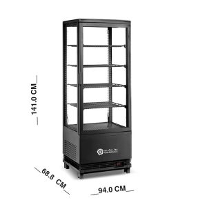ثلاجة عرض مشروبات علي طاولة 98 لتر اسود