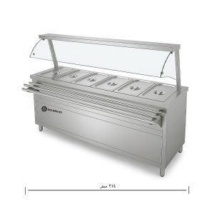 سخان بان ماري 6 حوض مقاس1/1 مع خزانة سفلية